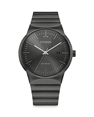 Citizen Eco-drive Men's Modern Axiom Gray-tone Stainless Steel Bracelet Watch 40mm In Black