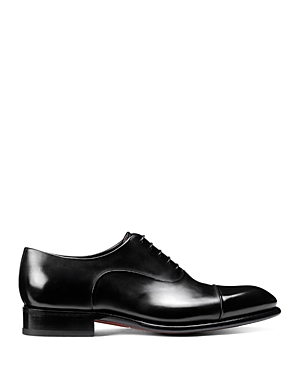 Shop Santoni Men's Carter Lace Up Cap Toe Oxford Dress Shoes In Black