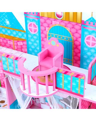 Kids Princess Castle 12" Doll House Pink - Ages 3-7