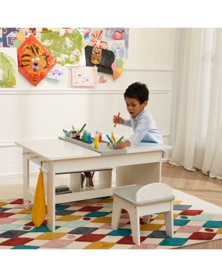 Kids Little Artist Monet Play Art Table Kids Furniture White/Gray - Ages 3-7