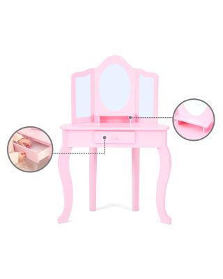 Kids Little Lady Alessandra Medium Corner Play Vanity - Ages 3-7