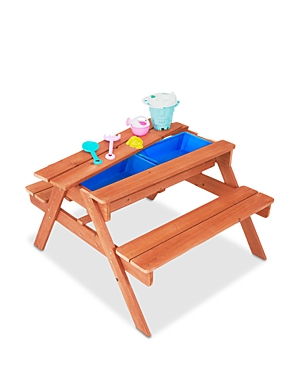 Teamson Kids Outdoor Oasis Table & Chairs Sets Toys Warm Cherry - Ages 3-7