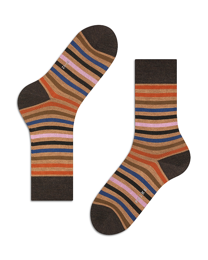Falke Men's Temperature-regulating Stripe Crew Socks In Canvas