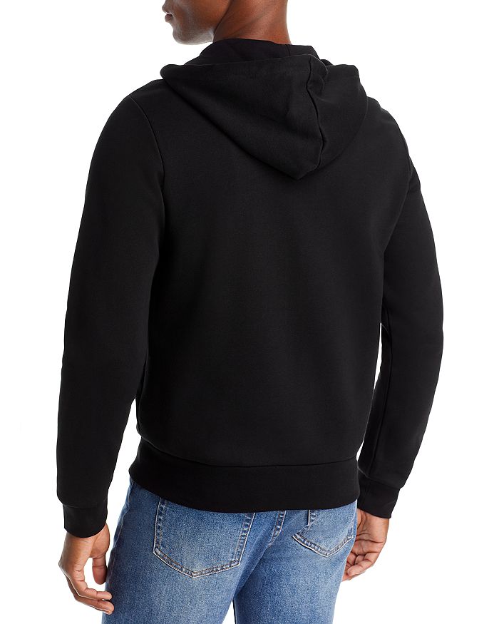 Shop Lacoste Classic Zip Front Hoodie In Black