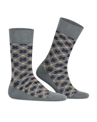 Smart Cotton Blend Check Socks