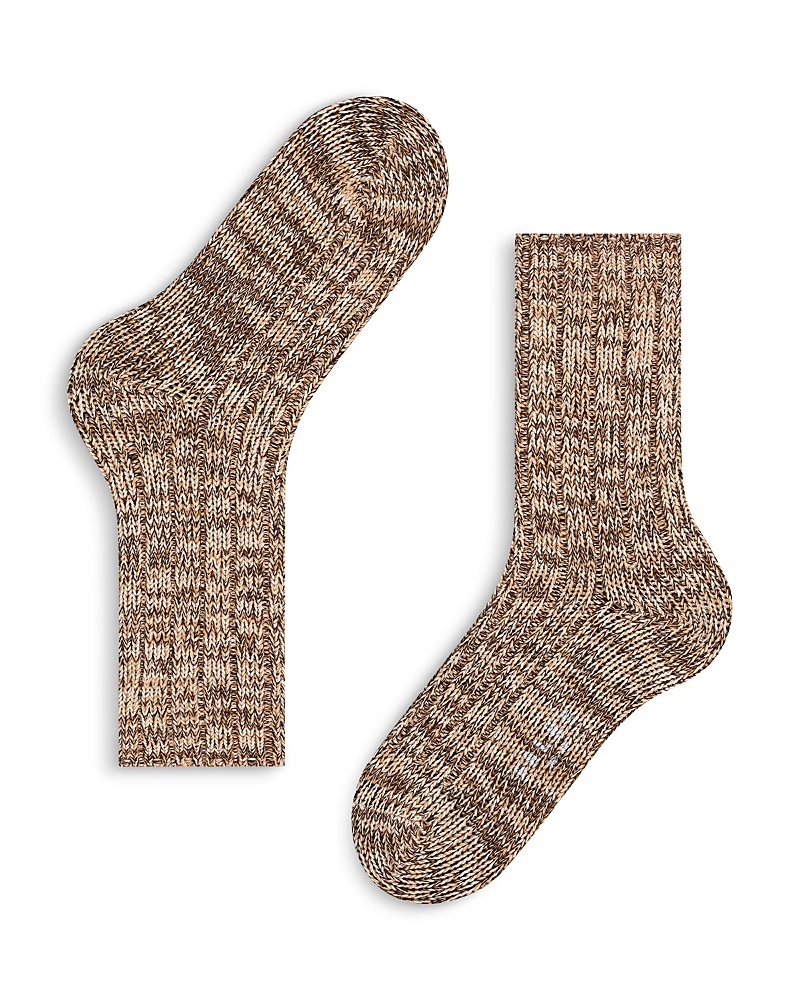 Falke Brooklyn Cotton Blend Boot Socks In Brown