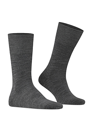 Falke Airport Wool Blend Melange Socks In Dark Gray