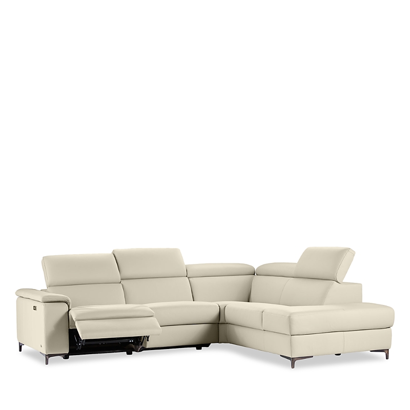 Giuseppe Nicoletti Nuccio Power Reclining Sectional In Torello Bianco