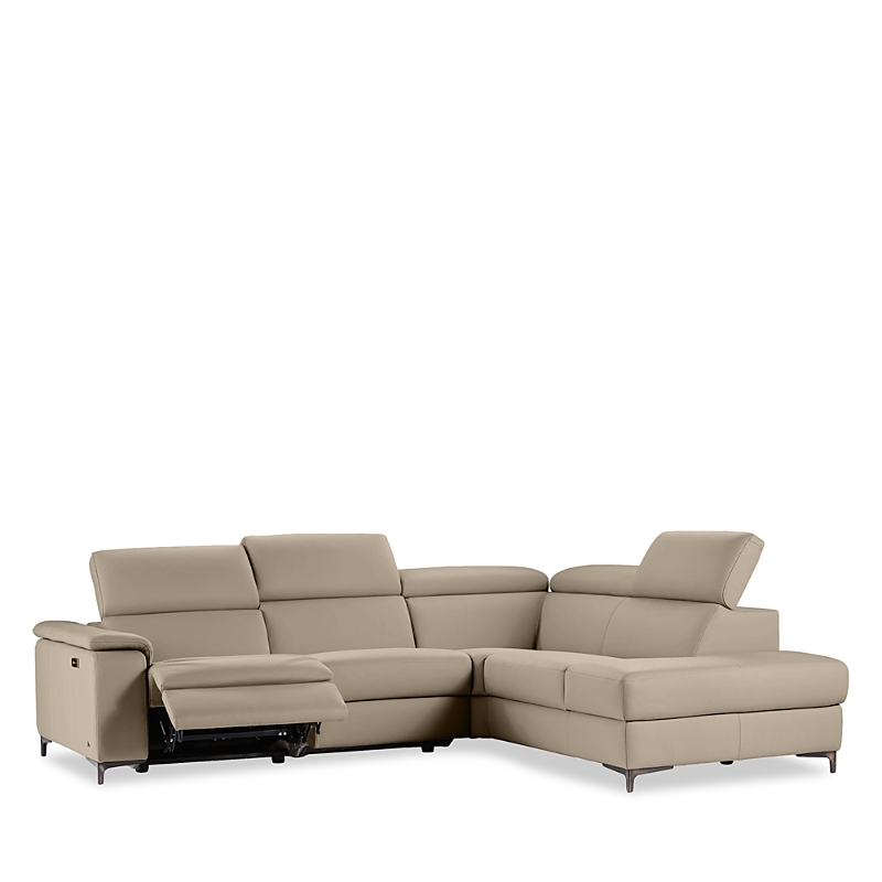 Giuseppe Nicoletti Nuccio Power Reclining Sectional In Torello Beige