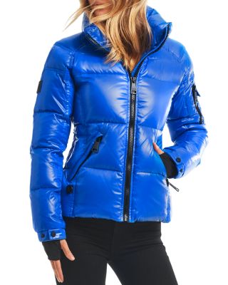 ladies blue puffa coat