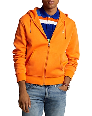 Polo Ralph Lauren Double-knit Full-zip Hoodie In Resort Orange