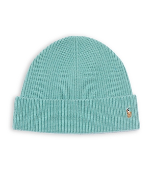 Polo Ralph Lauren Signature Cuff Logo Beanie Hat In Haven Green