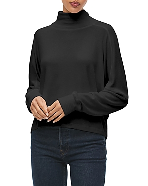 Michael Stars Frida Mock-neck Top In Charcoal