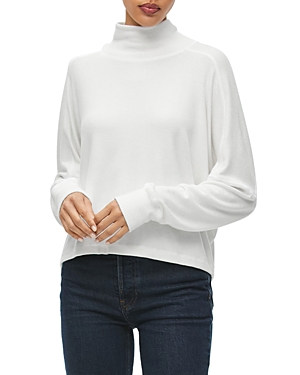 Michael Stars Frida Mock-neck Top In Chalk