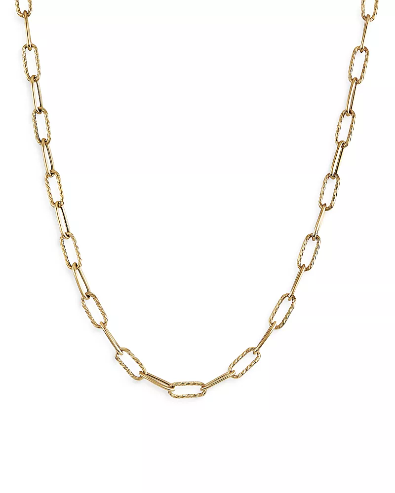 Dy Madison Chain Necklace in 18K Yellow Gold, 4mm