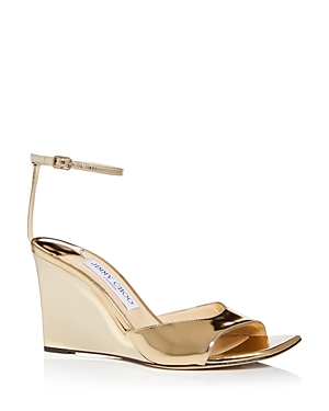 JIMMY CHOO WOMEN'S BRIEN 85 WEDGE SANDALS