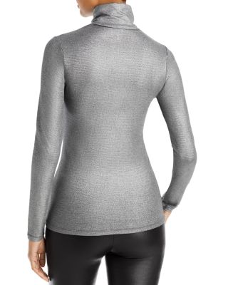 Metallic Turtleneck Top