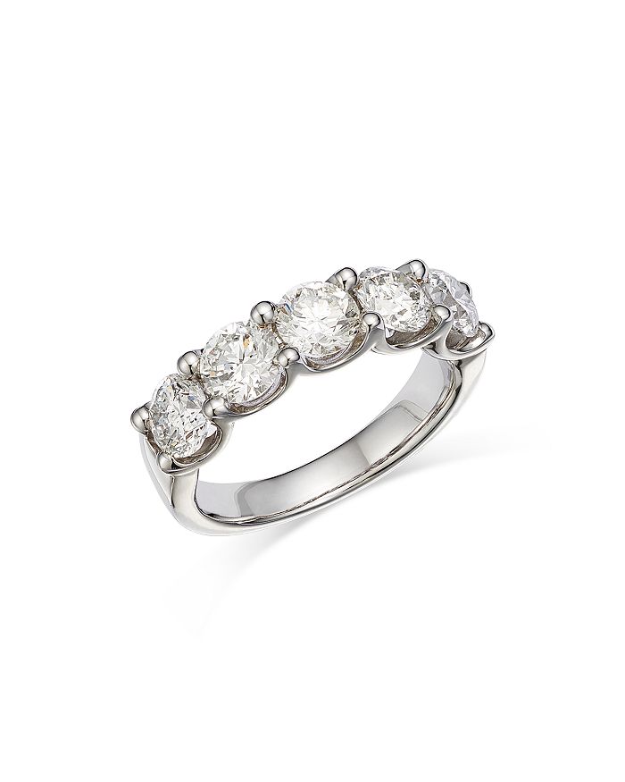 Bloomingdale's - Diamond Five Stone Band in 14K White Gold, 2.50 ct. t.w. - 100% Exclusive