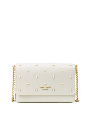 Petal Saffiano Leather Flap Chain Bag