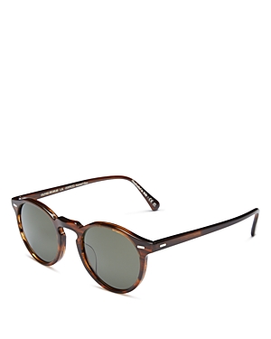 OLIVER PEOPLES GREGORY PECK POLARIZED ROUND SUNGLASSES, 50MM