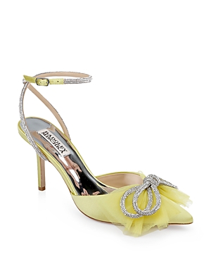 BADGLEY MISCHKA WOMEN'S SACRED EMBELLISHED ANKLE STRAP PUMPS