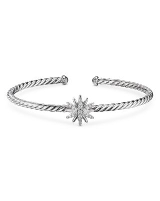 David Yurman Starburst Center Station Bracelet with Pave Diamonds