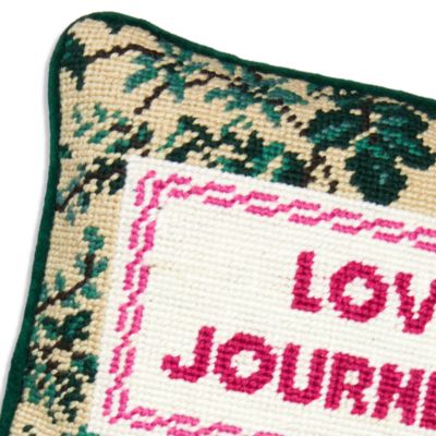 Love That Journey for Me Needlepoint Pillow