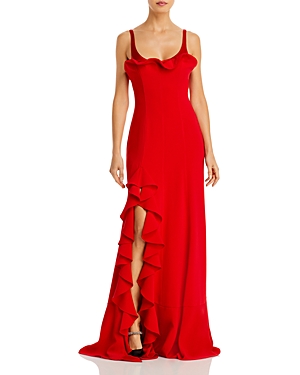 Cinq À Sept Cinq A Sept Dilan Sleeveless Gown In Ruby Red