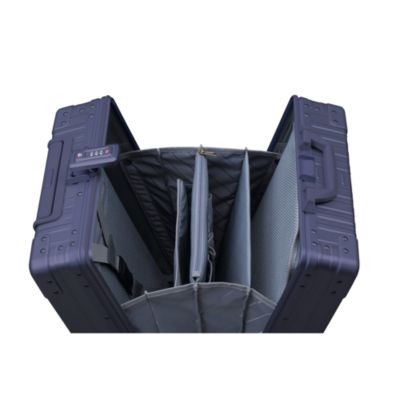 21" Aluminum Vertical Spinner Carry On Suitcase