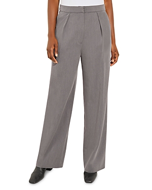 Misook Tailored Wide Leg Stretch Twill Pant