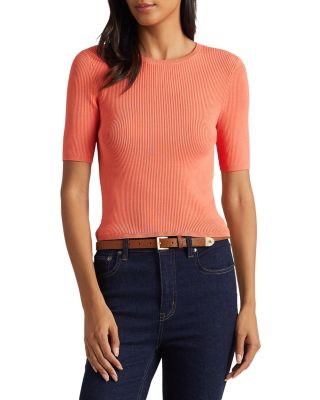 Ralph Lauren - Ribbed Short Sleeve Sweater