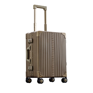 Aleon 21 Aluminum Carry On Spinner Suitcase In Brown