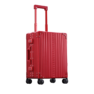 Aleon 21 Aluminum Carry On Spinner Suitcase In Red
