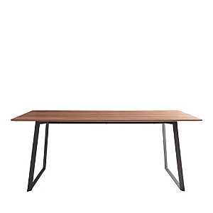 Euro Style Anderson 71 Rectangular Table In American Walnut With Black Steel Base