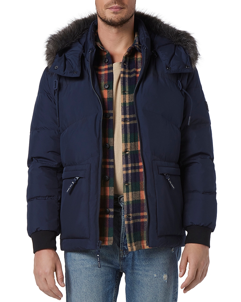 Andrew Marc Gramercy Water Resistant Parka In Ink