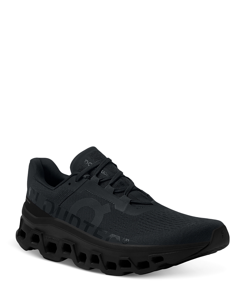 On Cloudmster Void Rubber-trimmed Mesh Running Sneakers In Black