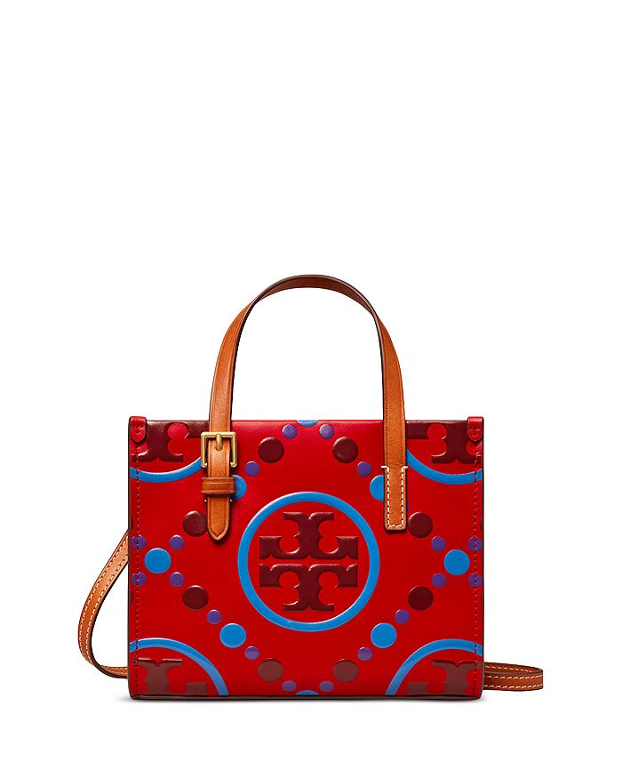 Tory Burch T Monogram Mini Contrast Embossed Crossbody Tote ...