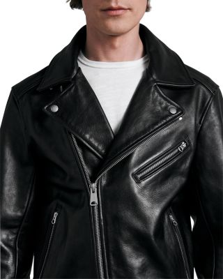 rag & bone Buzz Leather Relaxed Fit Biker Jacket | Bloomingdale's Men
