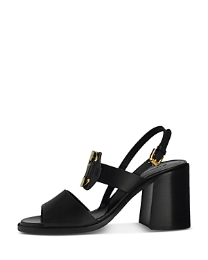 See by Chloe Women's Chany Logo Accent Black High Heel Sandals