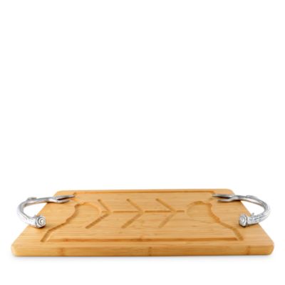 Metal Antler Handle Carving Board