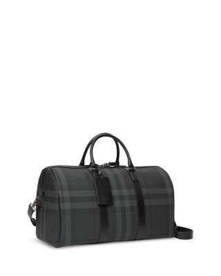 Charcoal Check Holdall Bag