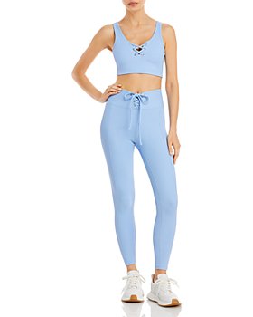 Year of Ours - Ribbed Football Sports Bra & Ribbed Tie Front Leggings