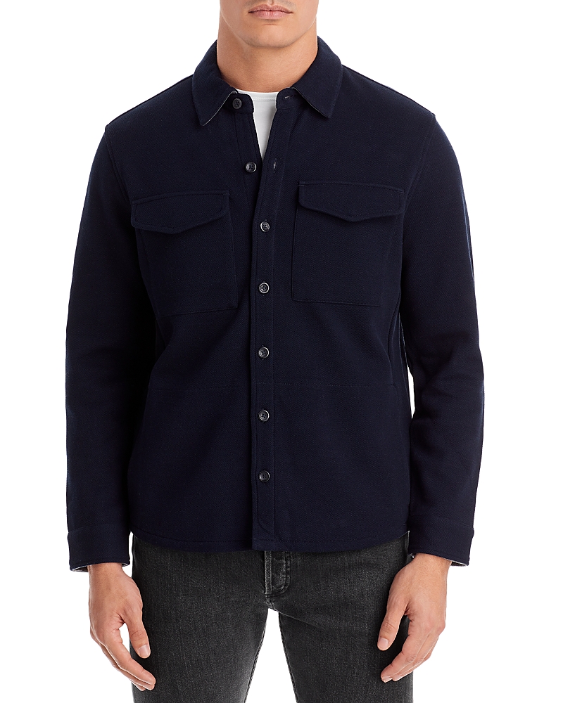Vince Cotton-blend Shirt Jacket In Coastal