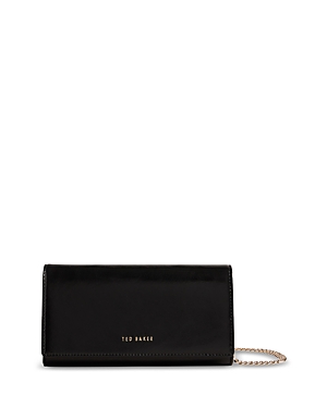 TED BAKER LIBERTA METALLIC LEATHER PURSE ON A CHAIN