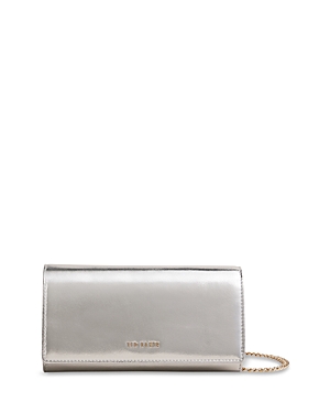 TED BAKER LIBERTA METALLIC LEATHER PURSE ON A CHAIN