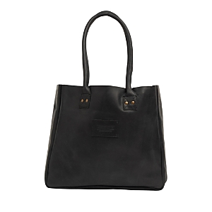 To The Market X Parker Clay Merkato Signature Leather Tote Bag In Black
