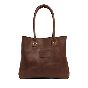 To The Market X Parker Clay Merkato Signature Leather Tote Bag In Dark Brown