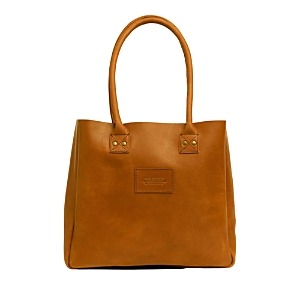 To The Market X Parker Clay Merkato Signature Leather Tote Bag In Rust Brown