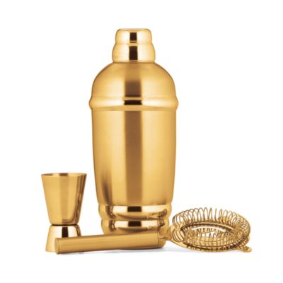 Tuscany Classics Gold Tone Cocktail Shaker Set
