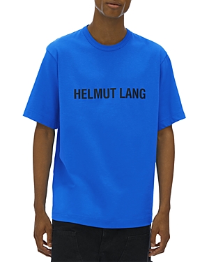 Helmut Lang Cotton Logo Graphic Tee In Lapis